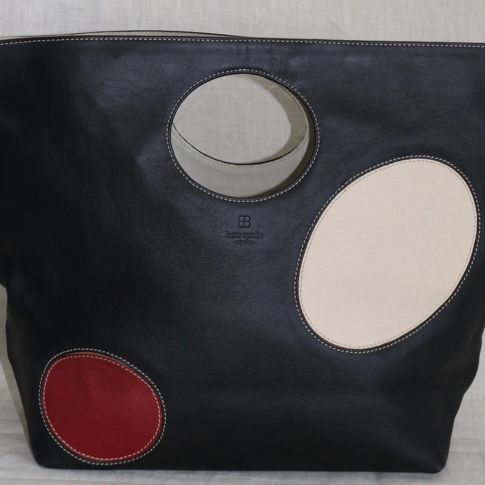 Kate Spade Black leather bracelet handle handbag